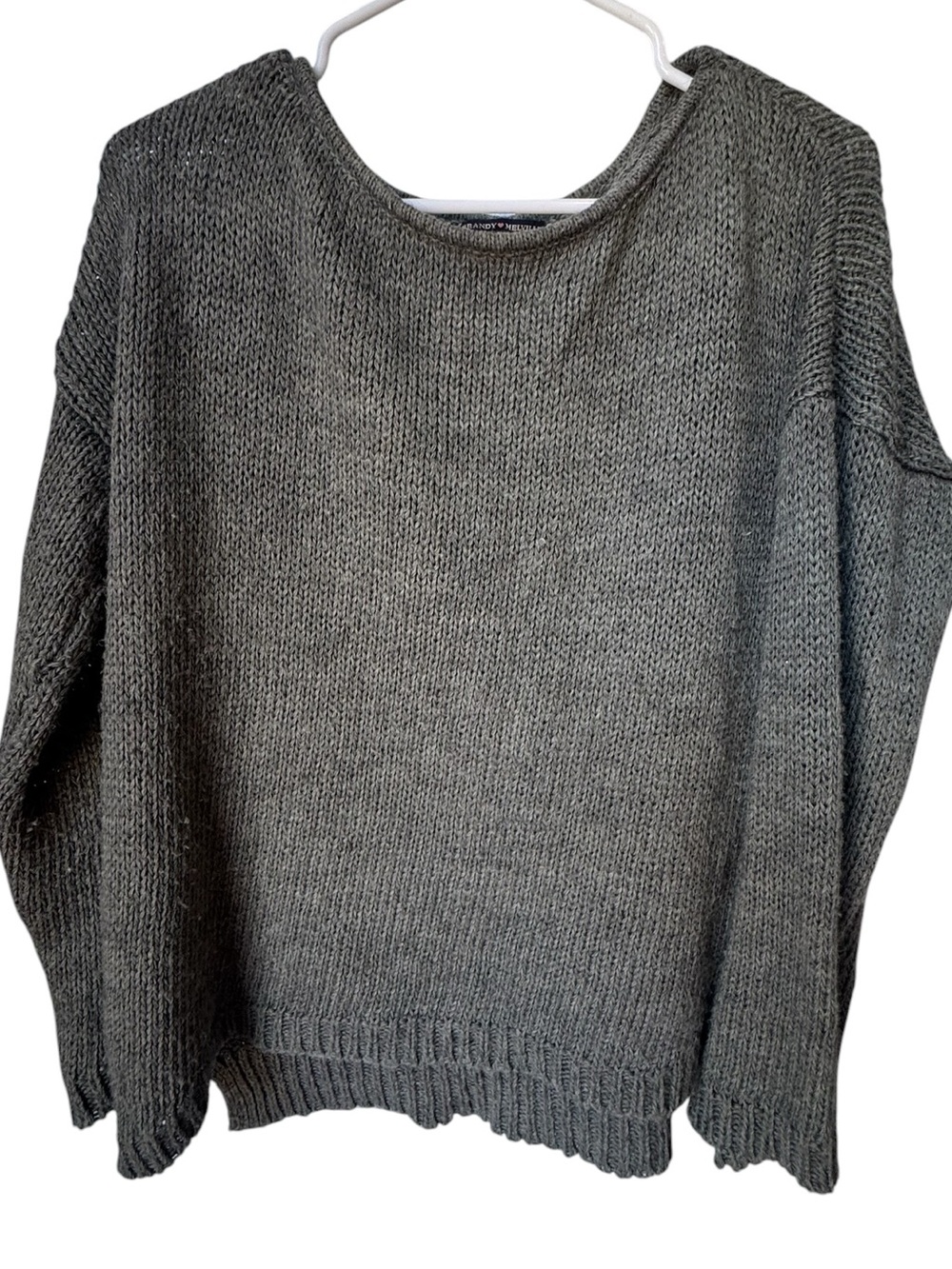 Brandy Melville Green High End Crewneck Knit Sweater MINTY OS